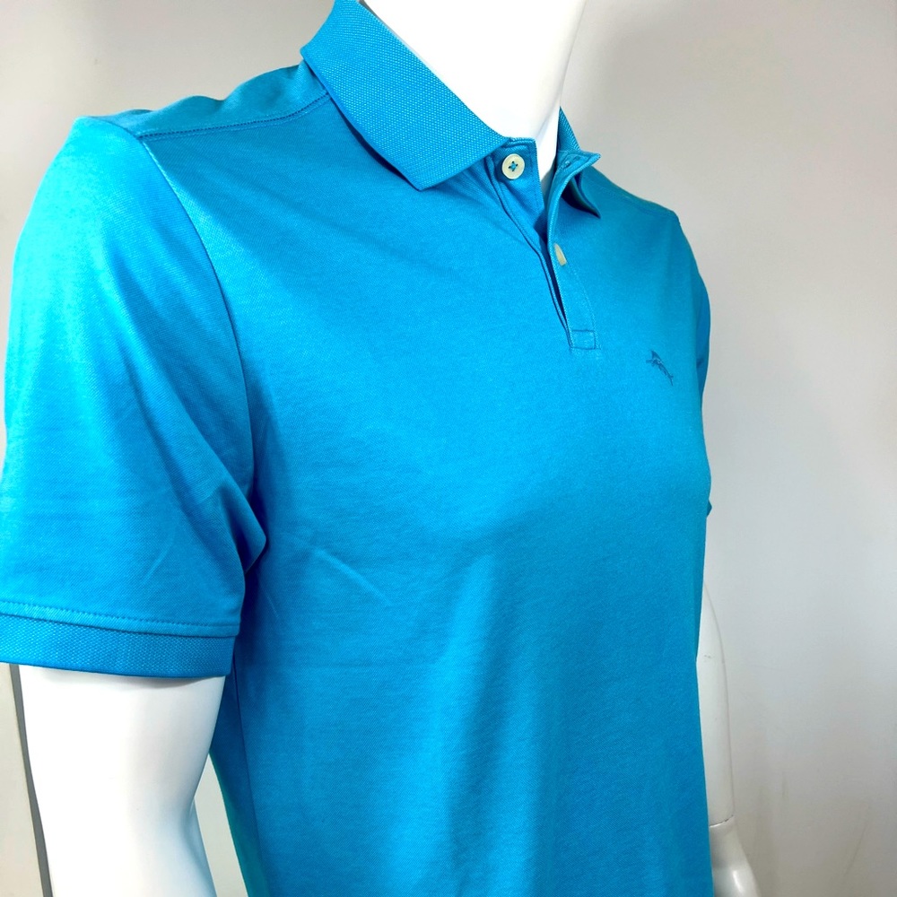 TOMMY BAHAMA POLO SHIRT, "BLUE CRUSH (SKY BLUE) COLOR SIZE LARGE MEDIUM (M) - Picture 2 of 15